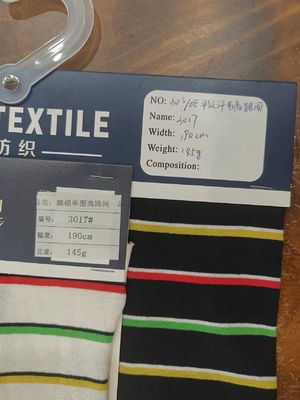 Absorbant la sueur Tissu tricoté à rayures confortables et lisses pour polo