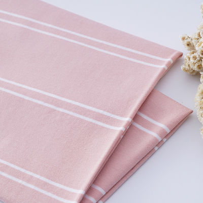 Tissu tricoté rayé doux et lisse et respirant pour T-shirt