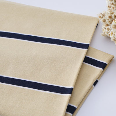 Tissu tricoté à rayures personnalisé écologique, doux pour la peau, pour T-shirt