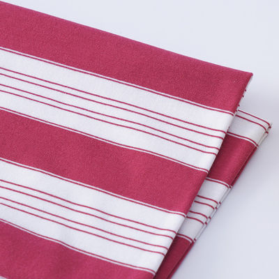 Tissu de tricot naturel à rayures pour T-shirt