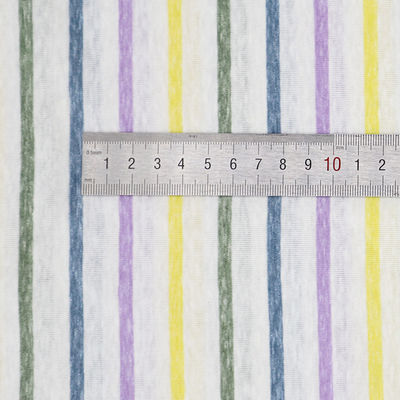 Tissu tricoté à rayures confortable, durable et respirant pour la peau