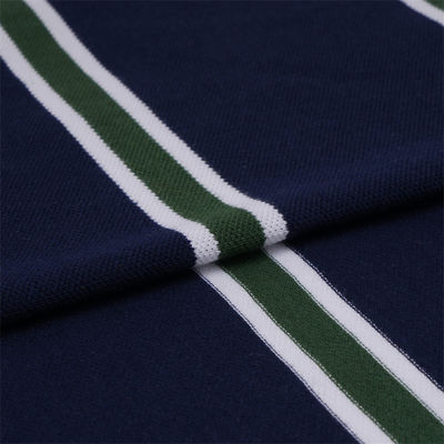 Bonne texture respirante durable résistant à l'usure Tissu tricoté rayé pour polo