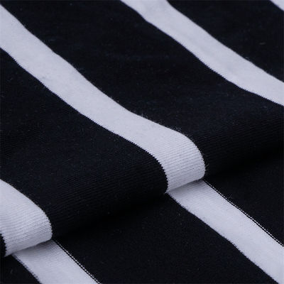 Tissu tricoté à rayures douces et douces, résistant à la transpiration et à l' absorption de la sueur, pour un usage occasionnel