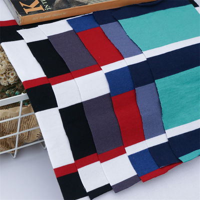 Tissu tricoté à rayures naturel et écologique pour le T-shirt