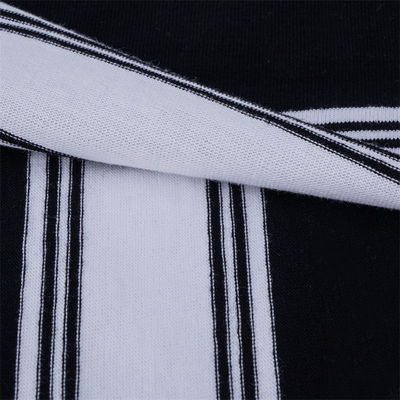 Tissu tricoté à rayures confortable et respirant pour le port occasionnel