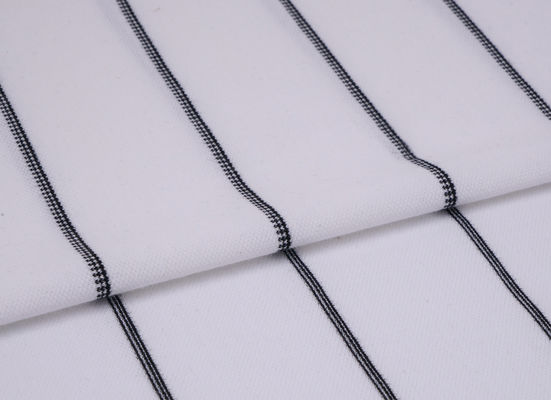 Confortable et respirant et écologique et naturel Tissu tricoté à rayures pour polo