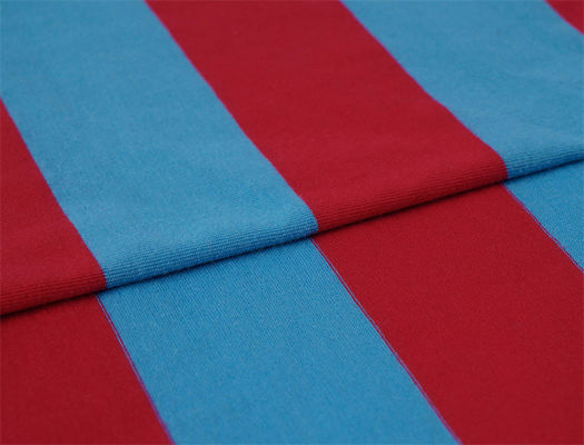 Tissu tricoté à rayures naturelles et résistant à l'usure pour polo
