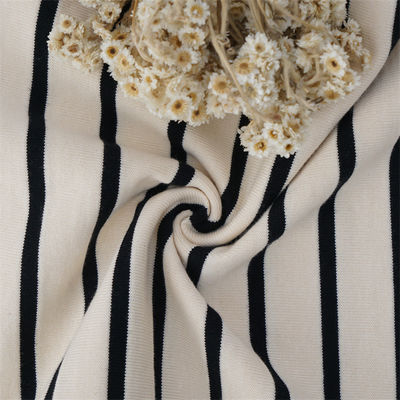 Un bon prix. Tissu tricoté rayé sain, confortable et respirant pour la peau en ligne