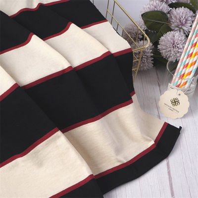 Un bon prix. Tissu tricoté à rayures confortable et sain pour les vêtements décontractés en ligne