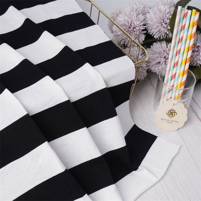 Tissu tricoté à rayures confortable et résistant à l'usure