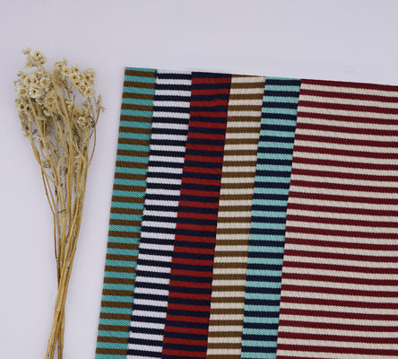 Un bon prix. Tissu tricoté à rayures croustillant et confortable pour le T-shirt en ligne