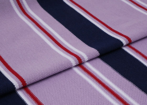 Un bon prix. Tissu en maille rayée, sain, écologique et respirant pour t-shirt en ligne