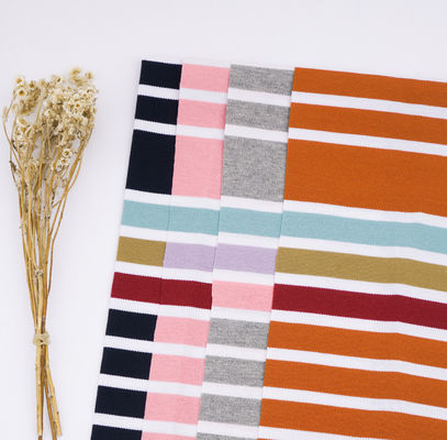 Un bon prix. Tissu en maille rayé sain, confortable et respirant pour T-shirt en ligne