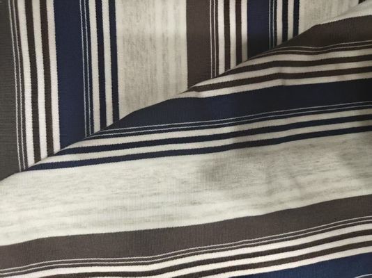 Tissu en maille rayée respirant, poids lourd, 95% coton, 5% élasthanne