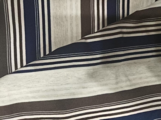 Un bon prix. Tissu en maille rayée respirant, poids lourd, 95% coton, 5% élasthanne en ligne