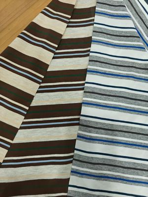 Un bon prix. Comfortable And Skin-Friendly Low Shrinkage Striped Knit Fabric For T-Shirt en ligne
