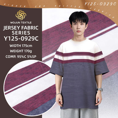 Healthy，Comfortable And Skin-Friendly Smooth Healthy Striped Knit Fabric For T-Shirt