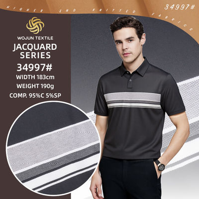 Un bon prix. Comfortable, Breathable Good Texture And Breathable Striped Knit Fabric For Polo Shirt en ligne