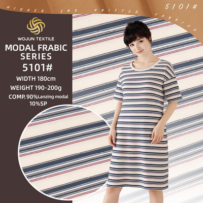 Un bon prix. Confortable et sain et durable et lisse Tissu tricoté rayé pour T-shirt en ligne