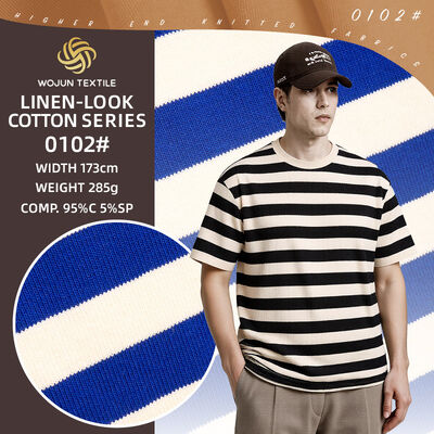 Un bon prix. Bonne texture et confortable Tissu en coton rayé sain pour polo en ligne