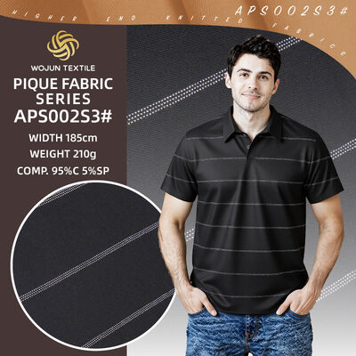 Un bon prix. Tissu tricoté rayé durable de haute qualité, respirant et résistant à l'usure pour polo en ligne
