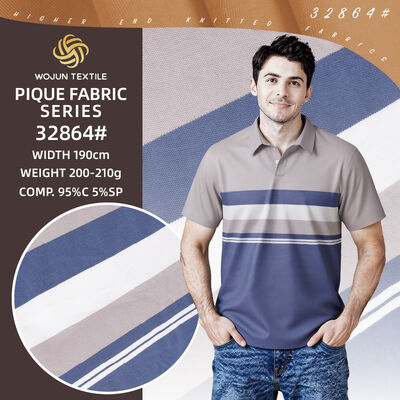 Un bon prix. Tissu Piqué de Coton Rayé Largeur 190cm : Structure Premium pour Polos Homme en ligne