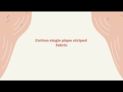 Tissu tricoté rayé teint en fil 100 % coton piqué pour polo